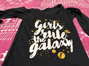 Girls Rule The Galaxy T-Shirt and jeans 2-4 years