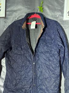 ZARA Men's Navy Quilted Jacket