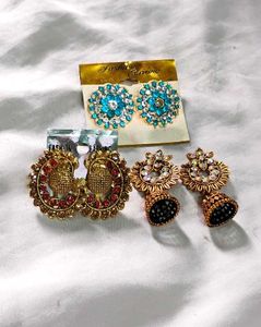 Set of 3 Pairs Earrings
