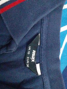Navy Polo T-Shirt size UK10   EUR36