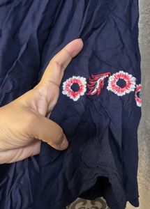 Cotton Navy Blue Top | One time wear