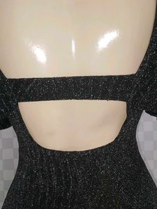 (900)Sparkly Black Bodysuit
