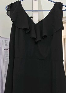 Chic Black Ruffle Dress