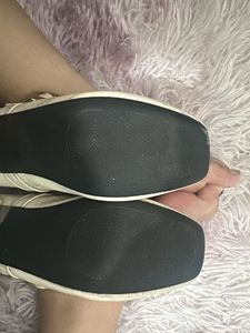 Cream Mary Jane Style Flats