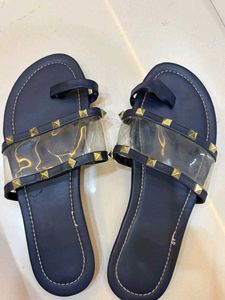Stylish Studded Clear Strap Sandals