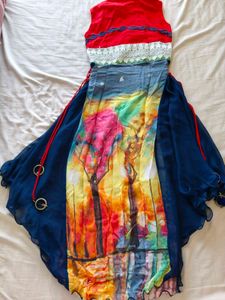 Women Long Multi Colored Kurti