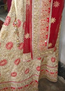 Heavy Red&amp;Gold Lehenga Dupatta