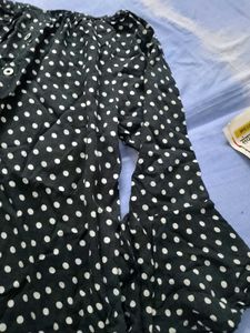 Chic Black Polka Dot Blouse