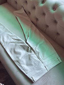 Stylish Beige Faux Leather Pants