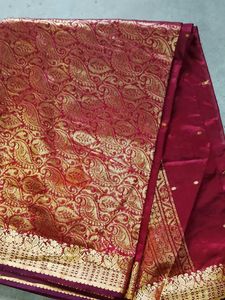 new women trendy Saree 🧿 Elegant Red & Gold