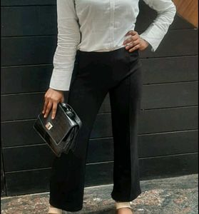 Flared Black Trousers