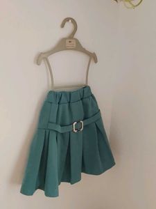Girls' Teal Pleated Skirt and Top