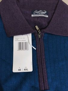 Men's Colorblock Quarter-Zip Sweater