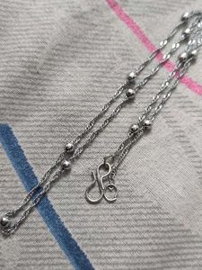Dainty Silver Beaded Choker Necklace