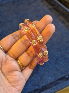 Set of Colorful Bangles with Embellishments