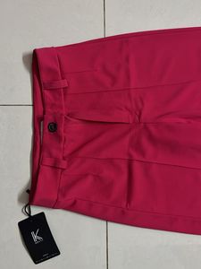 High Waist Hot Pink Wide Leg Trousers