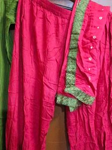 Embroidered Kurta Set with afgjani Pants &amp; Dupatta