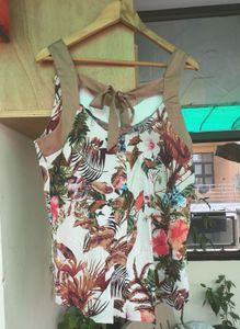 Vibrant Floral Print Sleeveless Dress