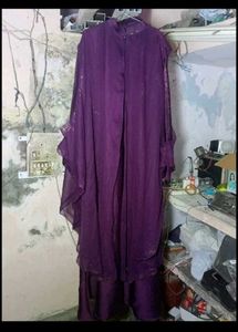 Beautiful Purple burkha Set