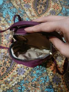 Purple Quilted Crossbody Bag