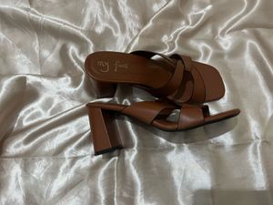 Chic Brown Block Heels