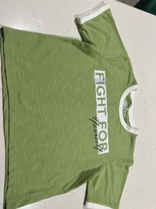 Green Graphic T-Shirt "Fight For Yourself"