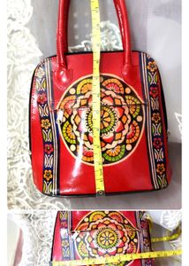 🟢 New Floral Pure Leather Handbag