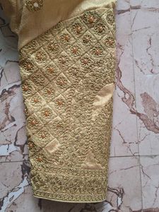 Elegant Gold Embroidered Blouse