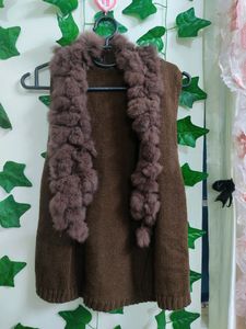 Open Fur Knit Sweater