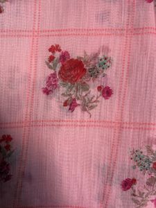 Pink Floral Saree