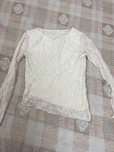 Sheer Lace Long Sleeve Top
