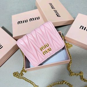 MIUMIU WALLET WITH CHAIN SLING in QUILT