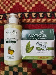 Biotique Face Wash & Moisturizing Bar