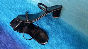 Sleek Black Strappy Sandals