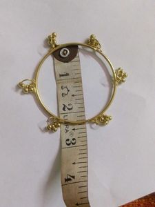 Gold Tone Bangles with Bells new