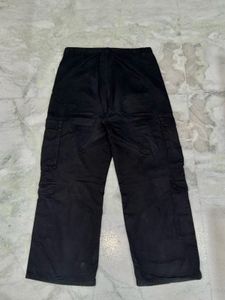 Black Wide Leg Cargo Pants