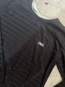 Zara Black Long Sleeve Tee
