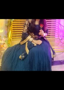 Elegant Gown In Beautiful Work With Dupatta