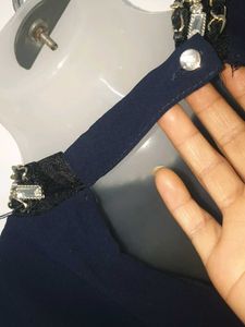 newly Navy Blue Sleeveless Top no 39