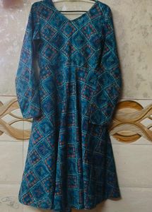 Beautiful Blue Bandhani Kurta Set