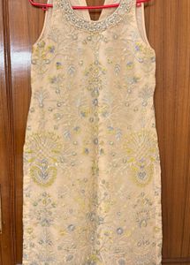 Embroidered Butter Yellow Kurta Set