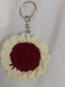 Crochet Flower Keychain