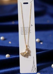 Pearl Earrings &amp; Butterfly Necklace Set