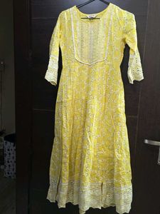 🐤Beautiful Yellow 3 Piece Anarkali Set🐤