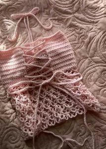 Crochet Flower Detail Crop Top