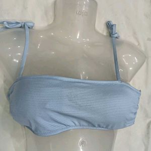 ❤️‍🔥 Light Blue Textured Bikini Top