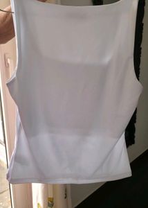 Chic White Square Neck Tank Top