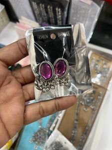 Stunning Purple Gemstone Dangle Earrings
