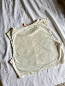 Urbanic - Cropped Smiley Face Tank Top