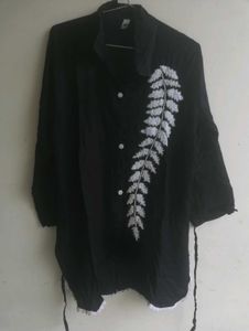 Embroidered Black top